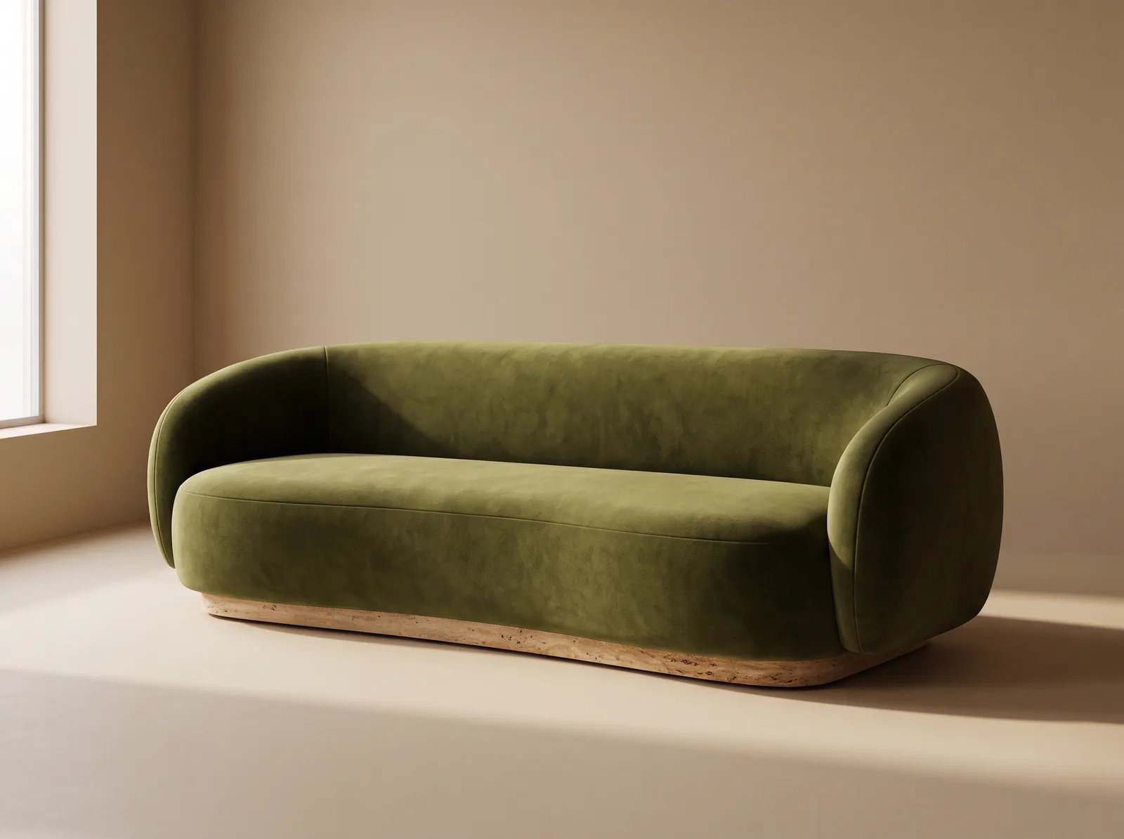 Sofa Calma in Olive Samt
